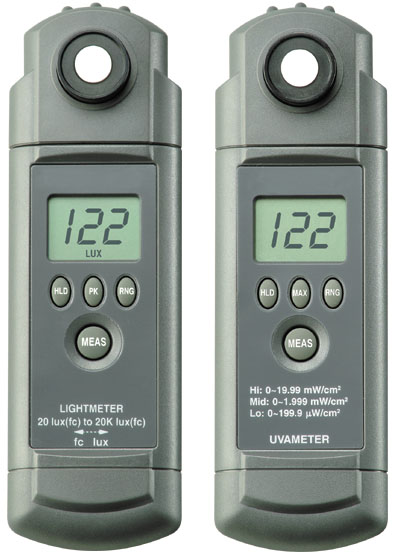 HHLM3 and HHUVA1 : Handheld Light and UVA Meter